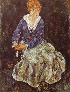 Portrait of Edith Schiele Seated Egon Schiele